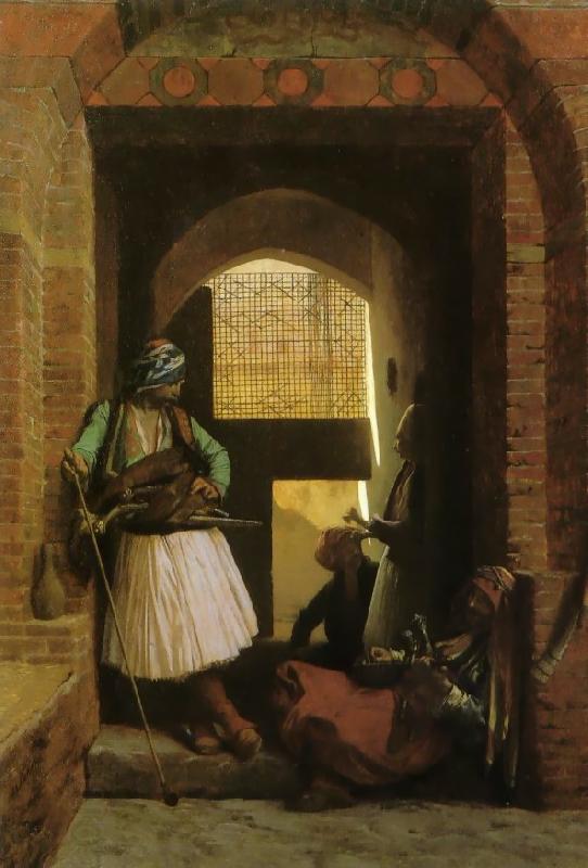 Jean Leon Gerome Arnauts of Cairo at the Gate of Bab-el-Nasr China oil painting art